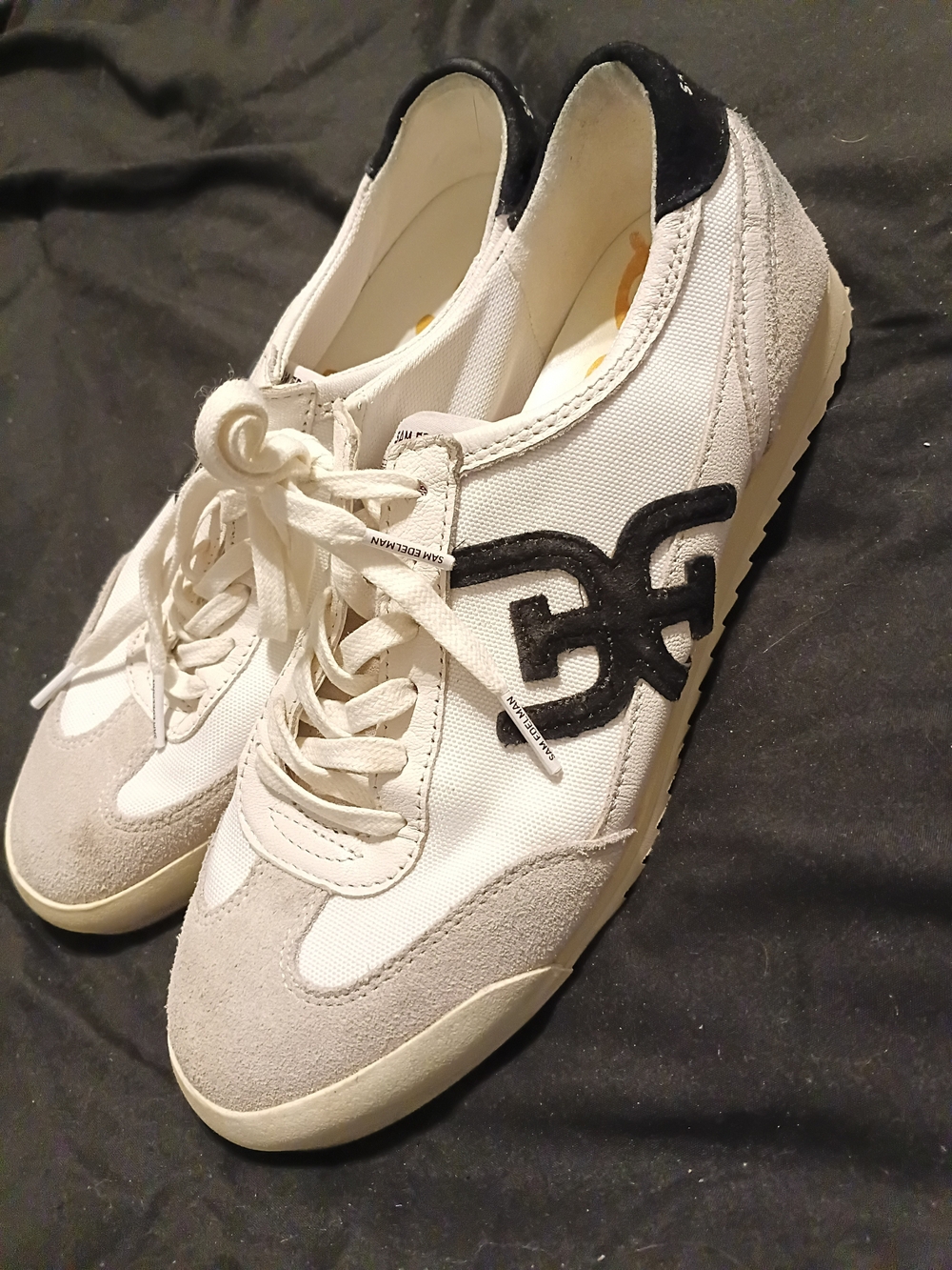 Sam Edelman White and Black Women's Casual Sneakers
